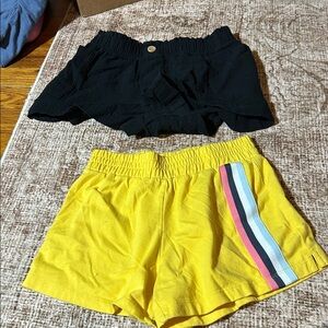 Wonder Nation Yellow Kids Shorts with Stripes